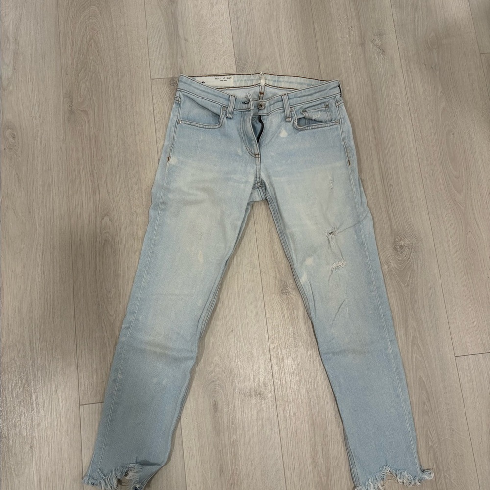 rag & bone Light Blue Ankle Jeans